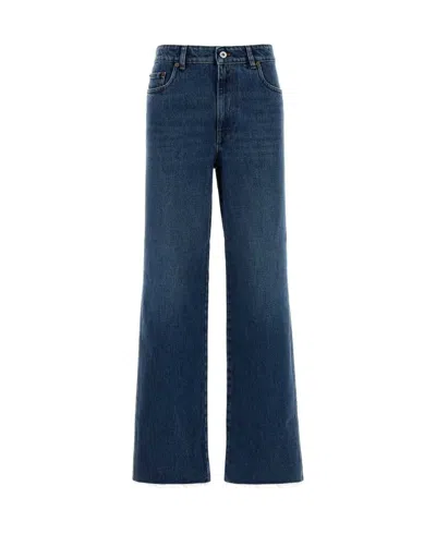 Miu Miu Denim Pantalone In Blue