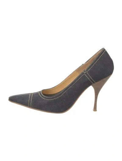 Pre-owned Miu Miu Denim Pumps In Blue