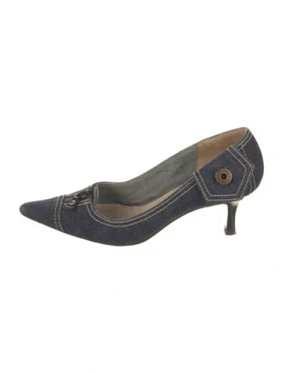 Pre-owned Miu Miu Denim Pumps In Blue