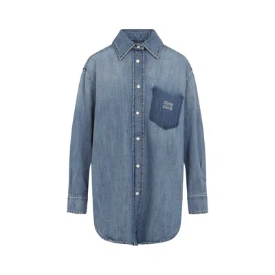 Miu Miu Denim Shirt In Blue
