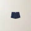 Miu Miu Denim Shorts In Blue