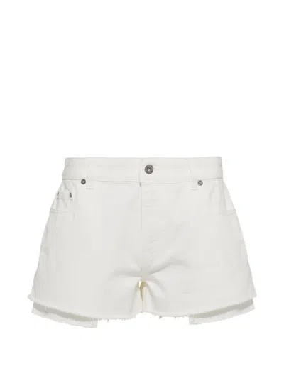 Miu Miu Denim Shorts In White