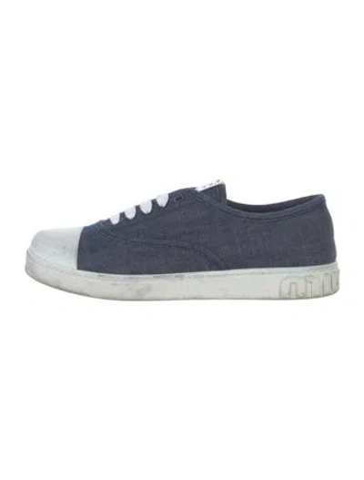 Pre-owned Miu Miu Denim Sneakers In Blue