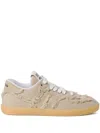 Miu Miu X New Balance 574 Denim Sneakers In Neutrals