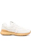 Miu Miu Denim Lace-up Sneakers In Weiss