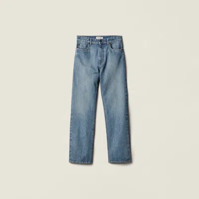 Miu Miu Denim Trousers In Blue
