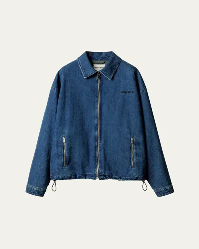 MIU MIU DENIM ZIP SHIRT JACKET
