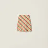 Miu Miu Checked Wool-blend Midi Skirt In Multi