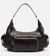 Miu Miu Womens Caffe Pocket Leather Top Handle Bag In Brown