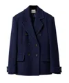 Miu Miu Double-breasted Double Wool Coat In Black