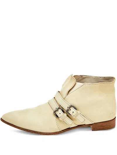 Pre-owned Miu Miu Double-buckle Ankle Boots