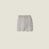 Miu Miu Double Cashmere Shorts In Grey