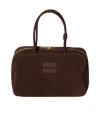 Miu Miu Double Handle Tote Bag In Brown