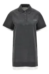 Miu Miu Double Layer Mini Dress In Gray