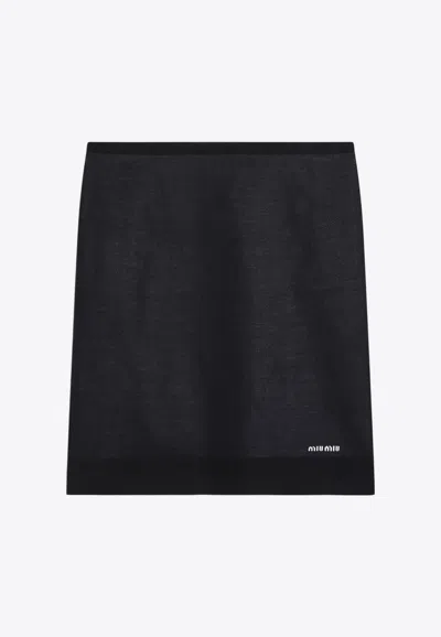 MIU MIU DOUBLE LAYER SKIRT