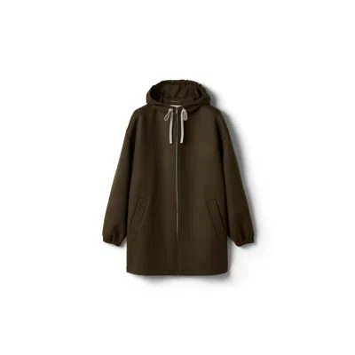 Miu Miu Double-weave Cashmere And Wool Caban Jacket In Green