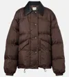 Miu Miu Down Jacket In Brown
