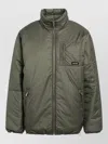 Miu Miu Bicolor Goose Down Shell Jacket In Green