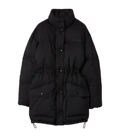 MIU MIU DOWN TECHNICAL PONGÉ PUFFER JACKET