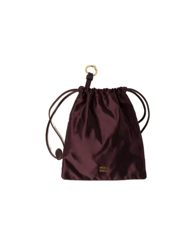 Miu Miu Drape Sealed Wallet In Black