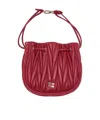 Miu Miu Drawstring Clutch Bag In Red