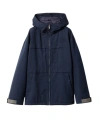 Miu Miu Drawstring Parka Coat In Blue