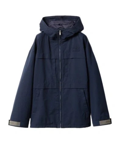 MIU MIU DRAWSTRING PARKA COAT