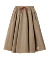 Miu Miu Drawstring Skirt In Brown