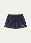 Miu Miu Drawstring Zip-pocket Shorts In F0008 Bleu