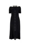 Miu Miu Crystal-embellished Crepe Flared Dress