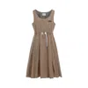 Miu Miu Mini Silk Dress Waist Drawstring