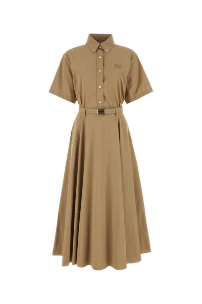 Miu Miu Dress In Brown