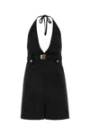 Miu Miu Grain De Poudre Halter Dress In Black