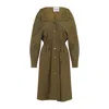 Miu Miu Long Sleeve Dress With Pockets And Elastic Waist In Black