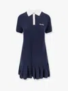 Miu Miu Women Kid Mohair Short Dress In Blue