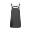 Miu Miu Logo Wool Grisaille Minidress In Grey