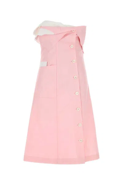Miu Miu Miu Poplin Mini Dress In Multi