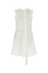 Miu Miu White Poplin Dress In White
