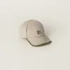 Miu Miu Drill And Poplin Baseball Cap In Neutral