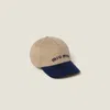 Miu Miu Drill Baseball Cap In Brown