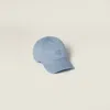 Miu Miu Drill Baseball Cap In Blue