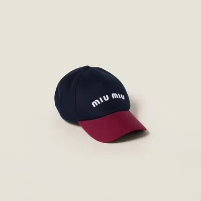 MIU MIU DRILL BASEBALL CAP