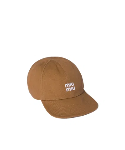 MIU MIU MIU MIU LOGO EMBROIDERED BASEBALL CAP
