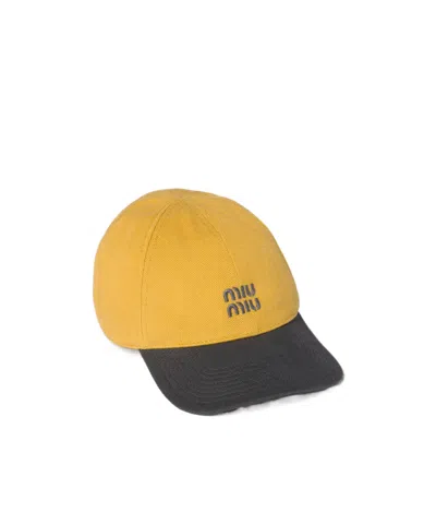 Miu Miu Drill Baseball Cap In Multi