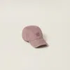 Miu Miu Drill Baseball Cap In Raspberry