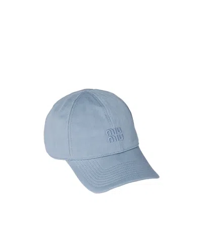 Miu Miu Drill Baseball Cap In Yellow
