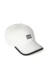Miu Miu Drill Cap In White