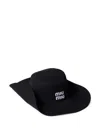 Miu Miu Drill Hat In Black