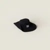 Miu Miu Drill Hat In Black/white