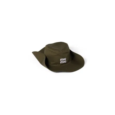 Miu Miu Drill Hat In Metallic